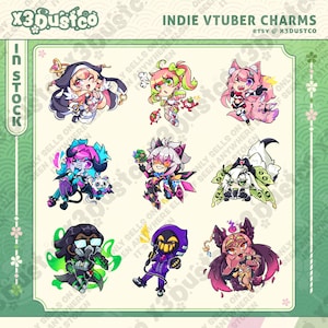 2.5in Indie Vtuber Keychain Charms 3