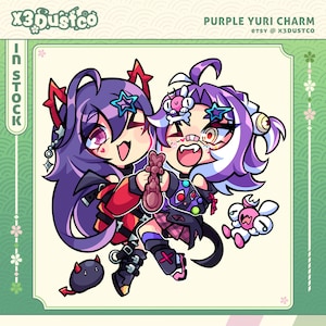 2.5in Purple Yuri Keychain Charm