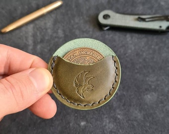 Challenge Leder Münzhalter,Edc Challenge Münzbeutel,Edc Challenge Münzhalter,Edc Münzleder,Edc Challenge Lederschein,Edc Münze,Edc Gear Leder