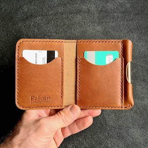 Edc Brieftasche mit Stiftfach,Edc Brieftasche für Fisher Space Pen,Pen Sleeve Leder Brieftasche,Geldbörse mit Stiftschlaufe,Leder Brieftasche mit Stifthalter