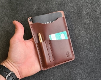 Field Notes Leather Cover With Pen Slot,Field Notes Wallet,Field Notes Leather Sleeve,EDC Notebook Cover,EDC Travel Wallet,Passport Wallet