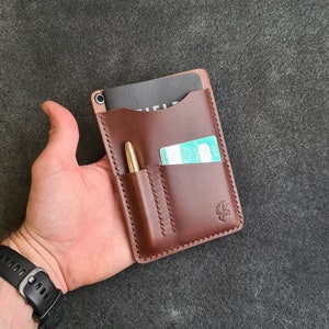 Cubierta de cuero de notas de campo con ranura para bolígrafo, billetera de notas de campo, funda de cuero de notas de campo, cubierta de cuaderno EDC, billetera de viaje EDC, billetera de pasaporte