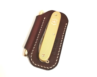 Leather Pocket Organizer for SAK and Fisher Space Pen Bullet