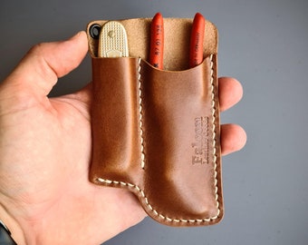 Leather Sheath for Knipex Pliers Cobra 125 and SAK With a Belt Loop