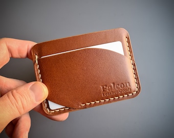 Slim Leather Front Pocket Wallet: Minimalist Card Holder