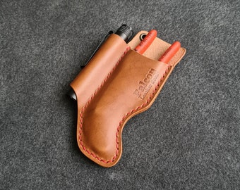 Funda de cuero para alicates Knipex Cobra 125 y linterna