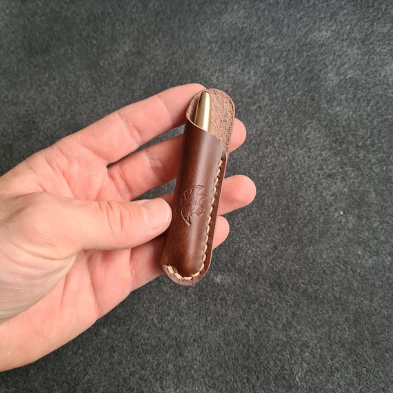 Handmade Leather Pen Sleeve for Fisher Space Pen - Etsy