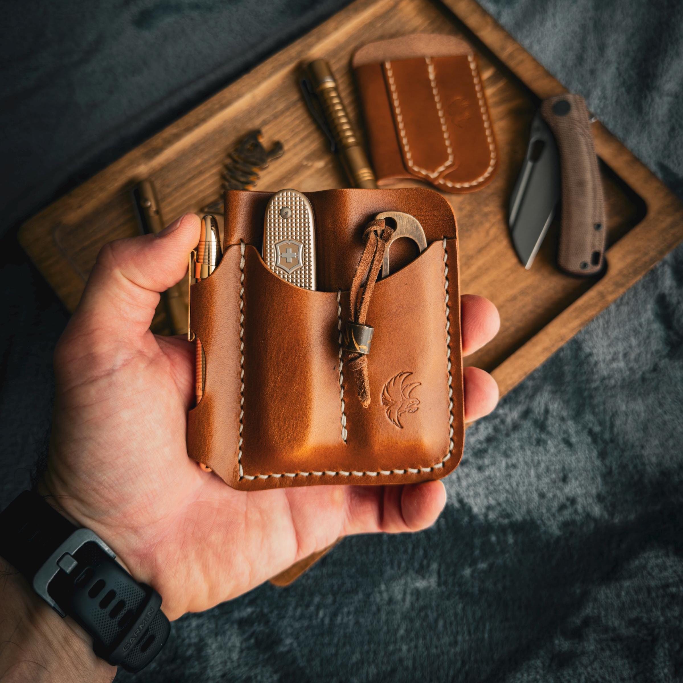 EDC Wallet Organizer, Leather Edc Caddy,edc Pocket Organizer,edc