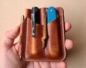 EDC Wallet Organizer, Edc Gear Organiser, Edc Pocket Organizer, Edc Leather Pouch, Leather Pocket Slip, Front Pocket Organizer, Gift for Him