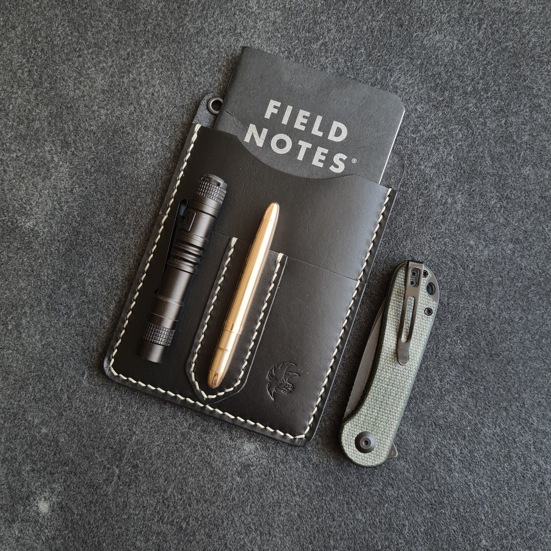 Field Notes Leather Cover,leather Edc Pouch,field Notes Caddy,edc