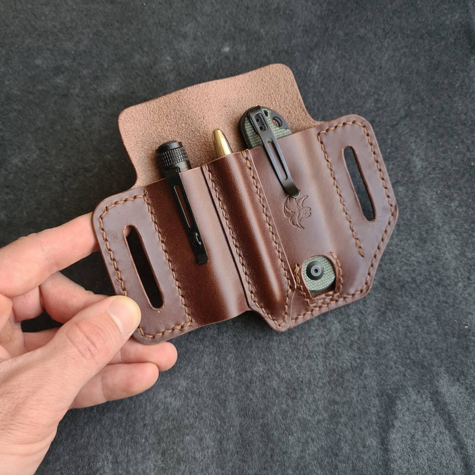 Étui à gaine en cuir multifonction, outil de ceinture tactique EDC