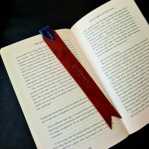 Personalized Custom Named Leather Bookmark,Book Lover bookmark,Custom Initial Leather Bookmark,Gift for Her,For Him,Named Bookmark
