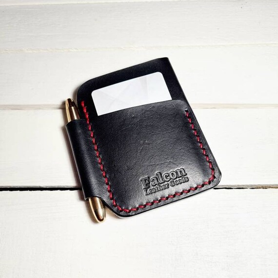 toren operator In tegenspraak Fisher Space Pen Leather Wallet Handmade Front Pocket EDC | Etsy