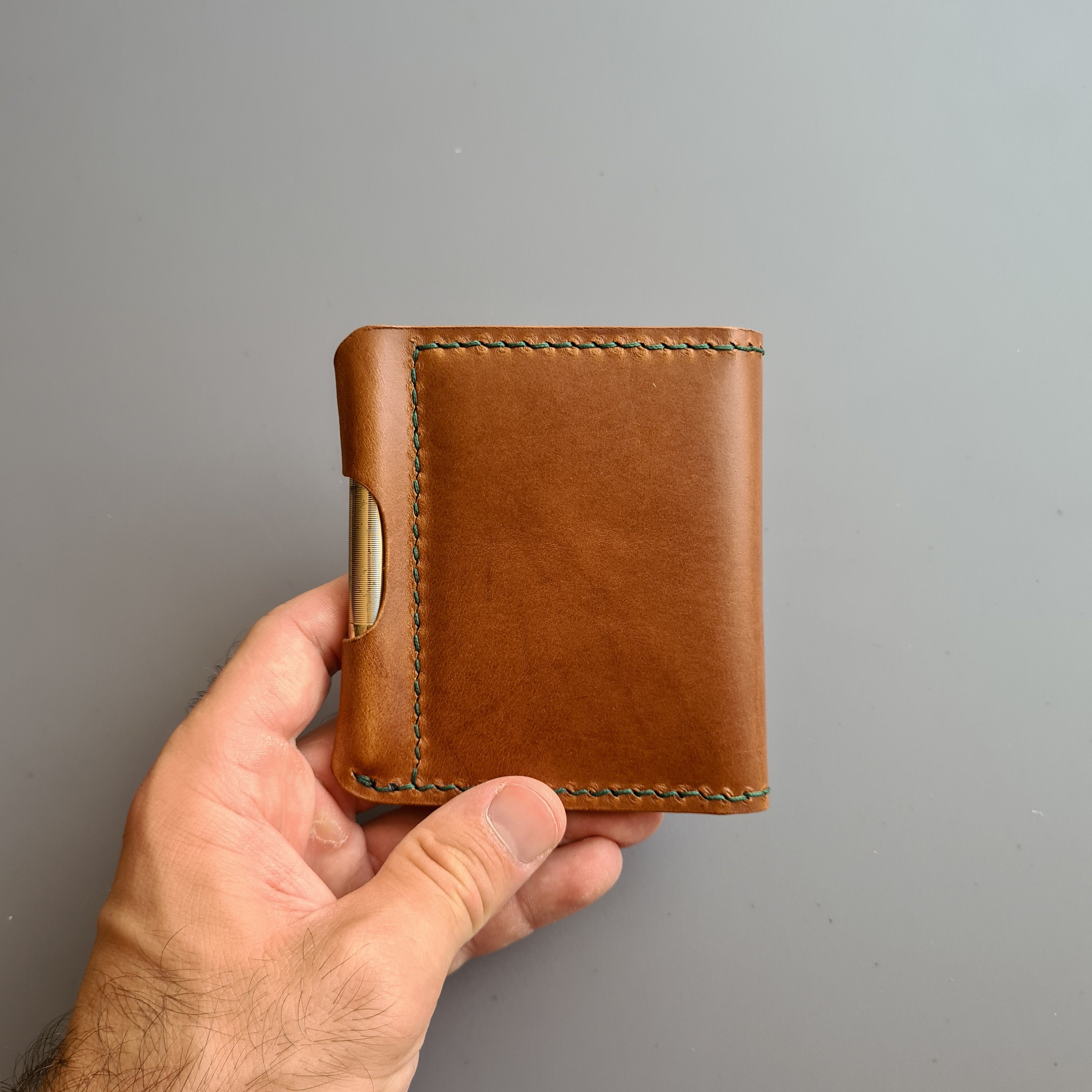 Edc Leather Wallet With a Pen Slot, Fisher Space Pen Leather