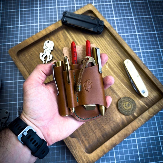Leather EDC Organizer With Belt Loop,knipex Pliers Sheath for Belt