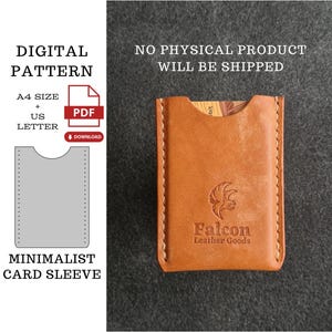 Minimalistisches Ledermuster: Minimalistische Brieftaschen-Vorlage (PDF Muster)