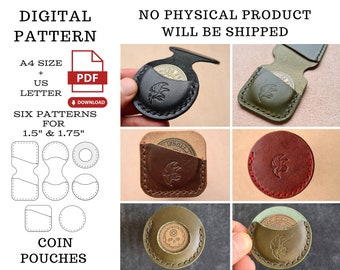 Challenge Coin Pouch Digital Pattern,EDC Coin Slip PDF Template,Digital Patterns,Challenge Coin Slip PDF Pattern,Digital Download