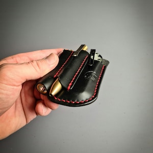 Edc Pocket Organizer,Leather Pocket Organiser,EDC Gear Pouch,SAK Leather Sheath,Flashlight Sheath,Front Pocket Organizer,Edc Leather Sheath image 2