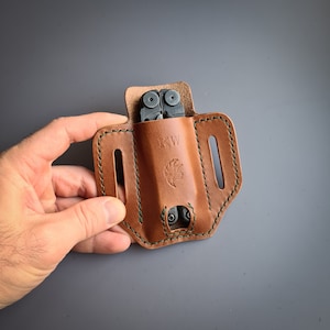 Belt Leather Sheath for Leatherman Multitool(Wave/Wave+/Surge)