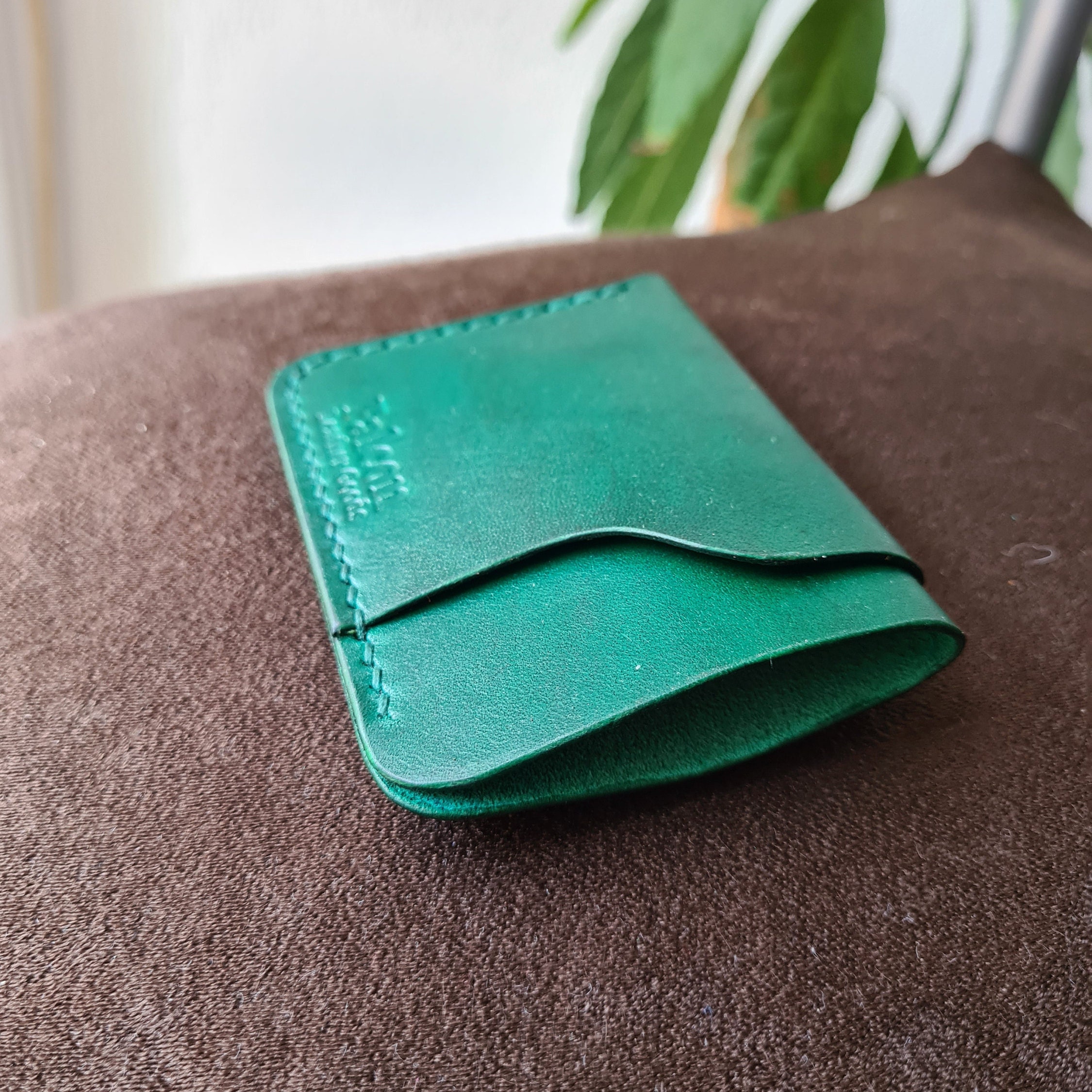 Edc Wallet Front Pocket Wallet Leather Card Wallet Leather Etsy