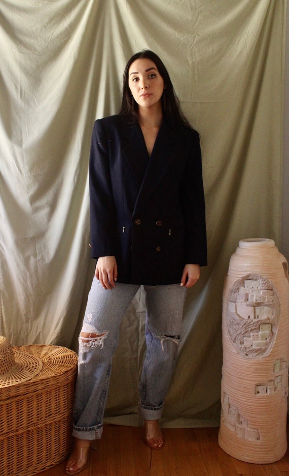 Vintage navy blue blazer