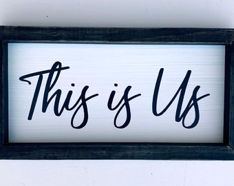 This Is Us Sign, Wood Sign, Home Decor, Farmhouse Decor, Rustic Signs, This Is Us, Family, Living Room, House Warming, Gift, Wedding, Signs