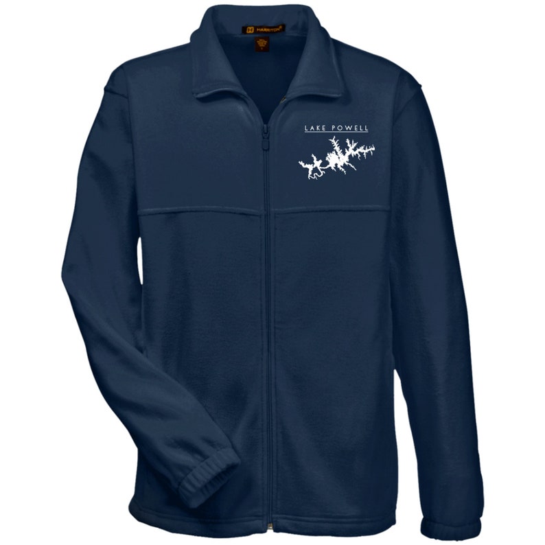 Lake Powell Map Embroidered Men/'s Fleece Full-Zip Warm Clothes, Winter Clothes