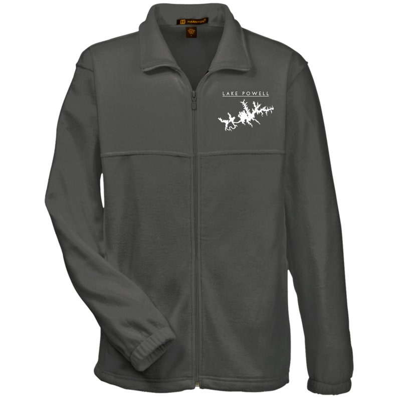Lake Powell Map Embroidered Men/'s Fleece Full-Zip Warm Clothes, Winter Clothes