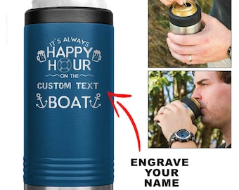 Custom Engraved Can Cooler | Insulated Can Sleeve | Insulated 12 Ounce Can Cooler | Personalized Can Cooler | Custom Beer Bottle Holder Logo