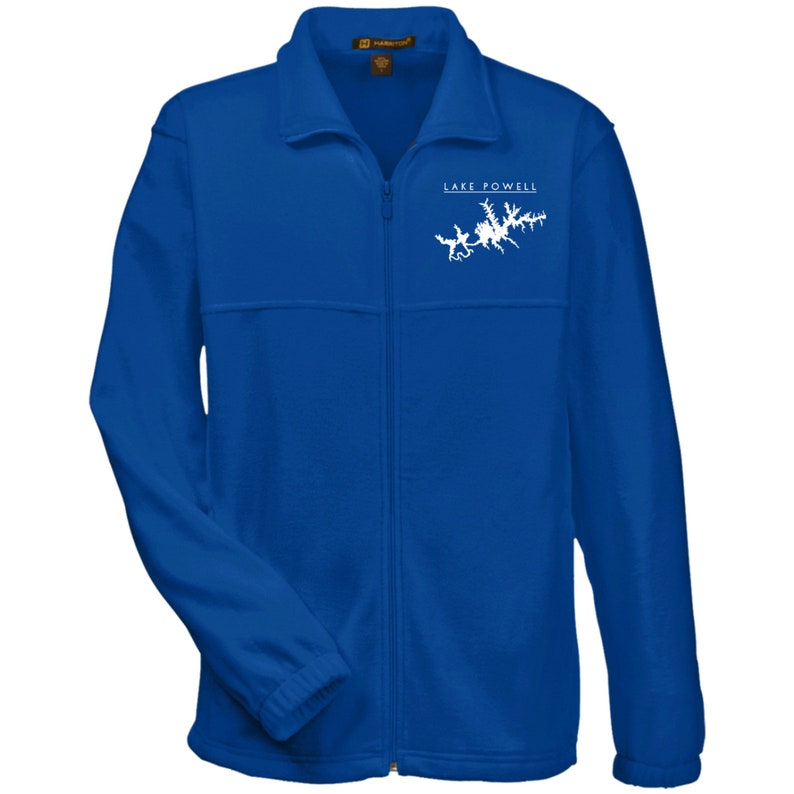 Lake Powell Map Embroidered Men/'s Fleece Full-Zip Warm Clothes, Winter Clothes
