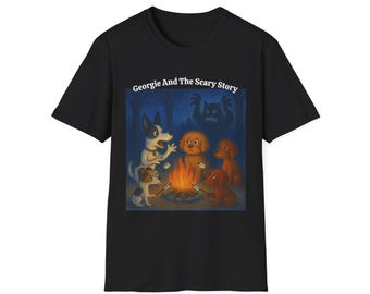 Georgie, der Cavapoo, Kinderbuch-Gruselgeschichte-T-Shirt