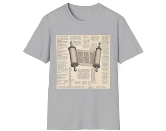 Camiseta con diseño de versículo de la Torá / Camiseta con tipografía de las Escrituras