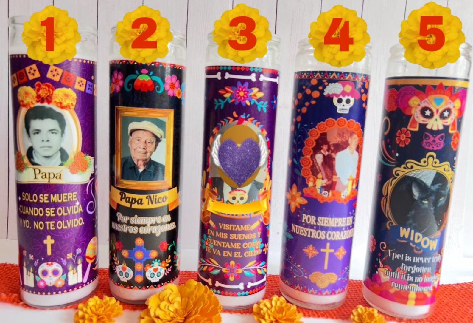 Personalized Día De Los Muertos Candle Etsy