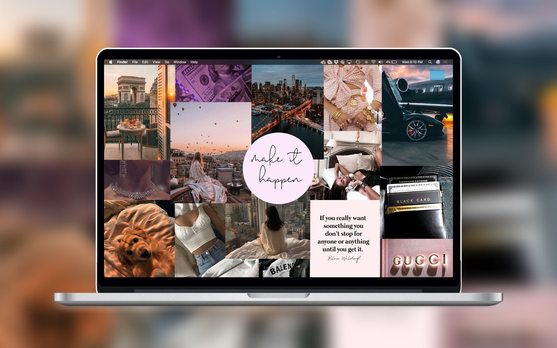 Vision Board Desktop Wallpaper Etsy