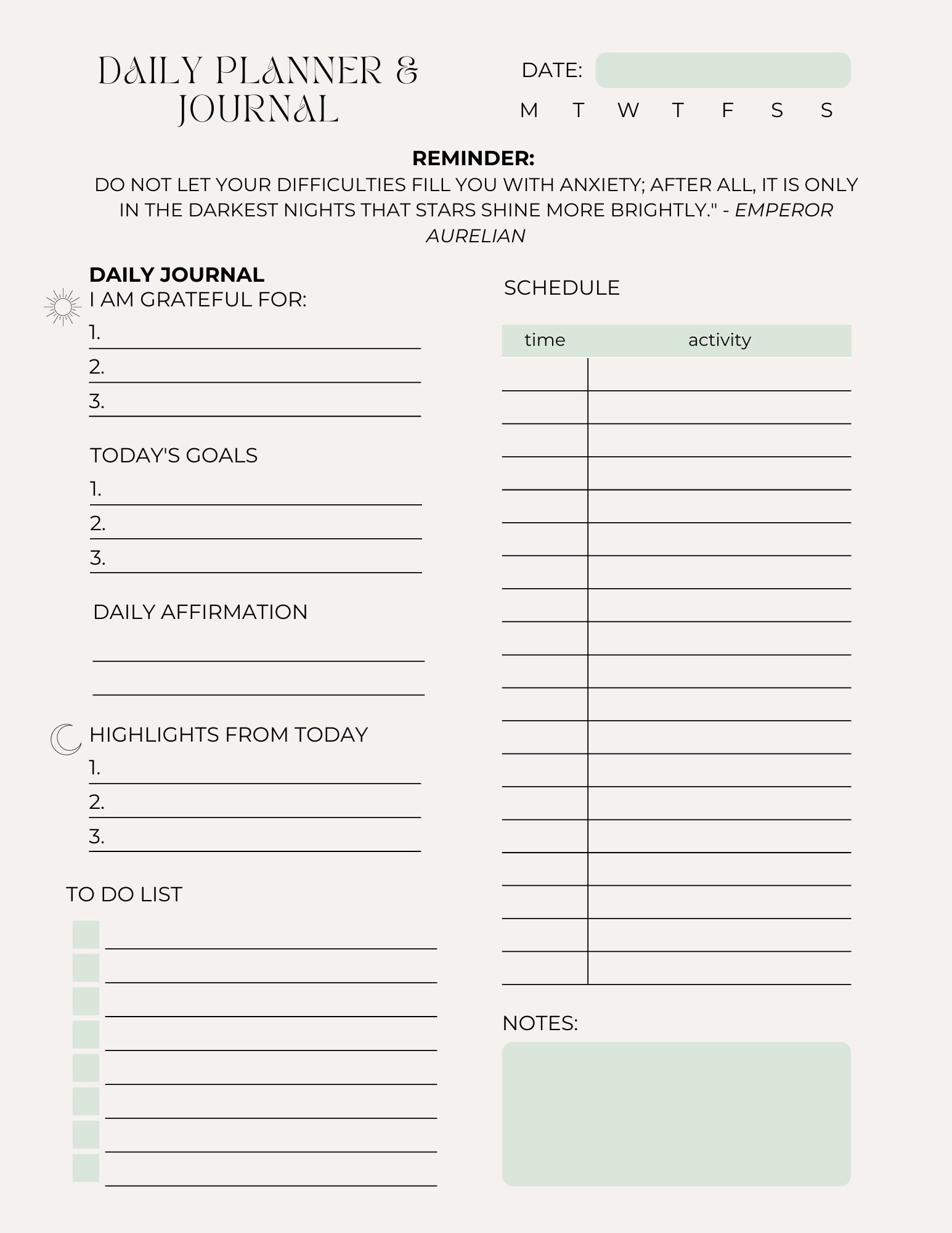 DAILY PLANNER JOURNAL Digital Planner Inspired by the Daily 5