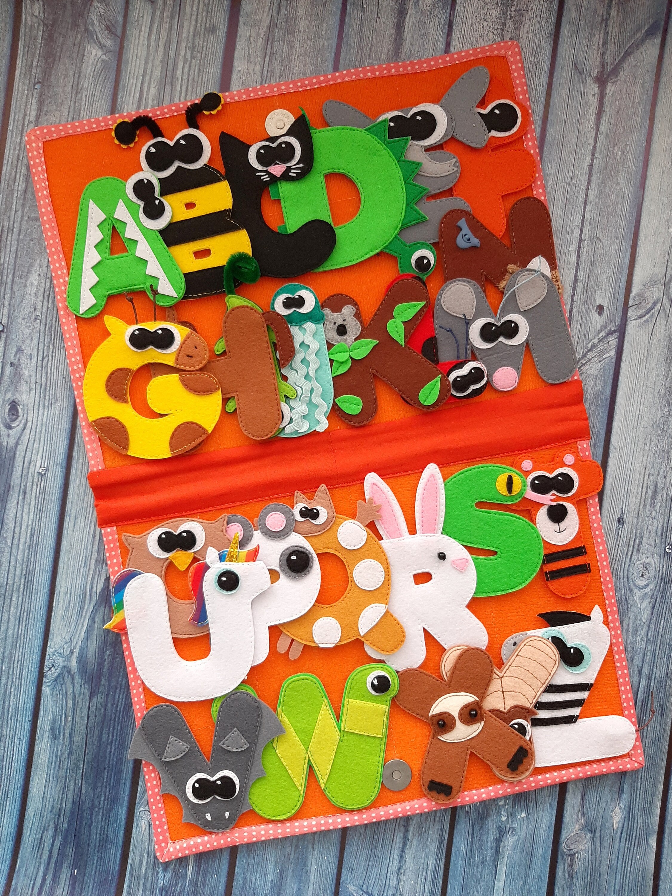 Felt alphabet pattern for toddler First montessori alphabet Etsy