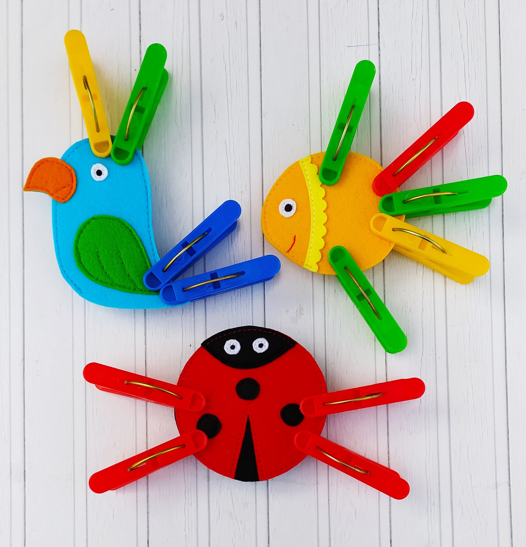 Felt Game PDF Pattern Clothespins Game for Toddlers Felt Etsy