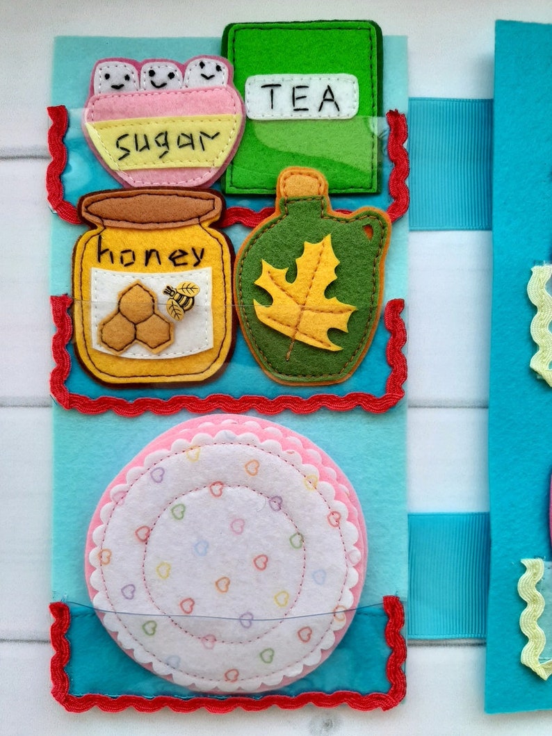 Cooking Quiet book pattern Kitchen Felt book tutorial Busy Etsy