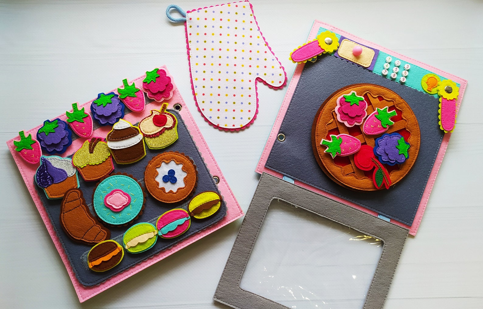 Kitchen felt quiet book pattern pdf Cooking Felt book Etsy