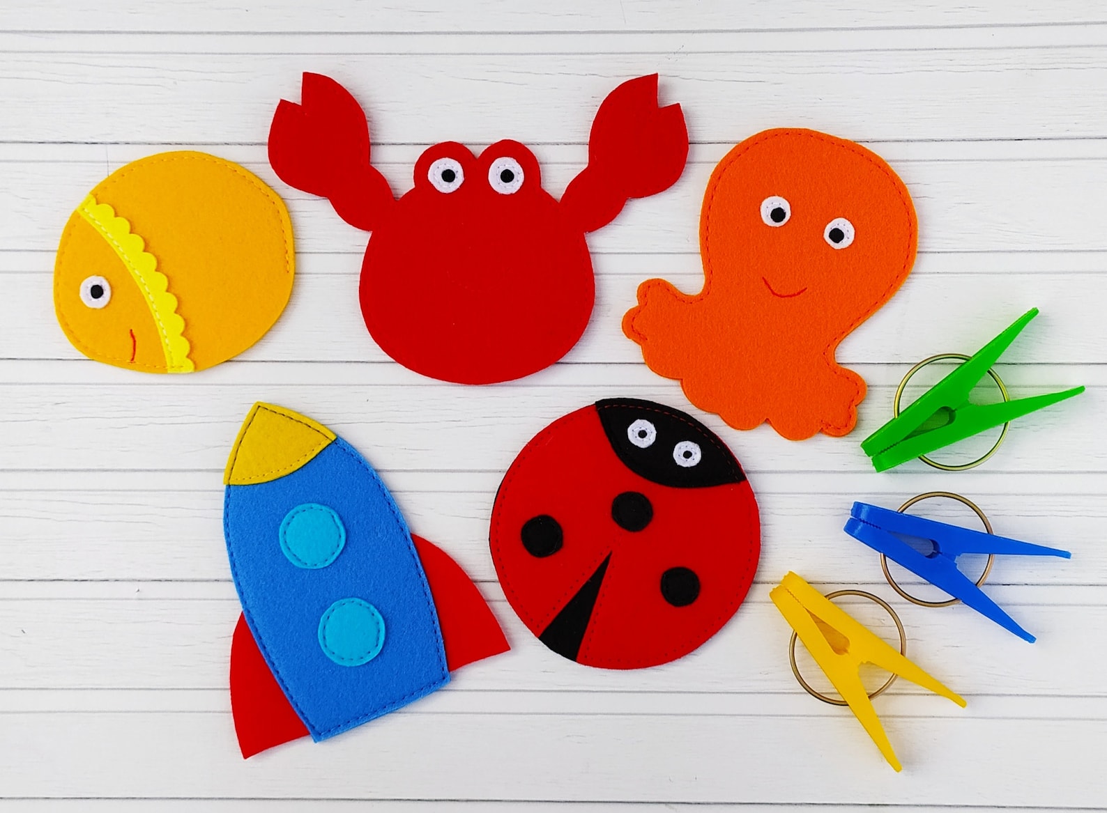 Felt Game PDF Pattern Clothespins Game for Toddlers Felt Etsy