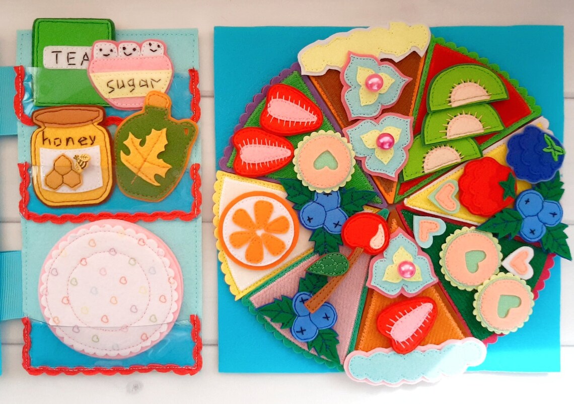 Cooking Quiet book pattern Kitchen Felt book tutorial Busy Etsy