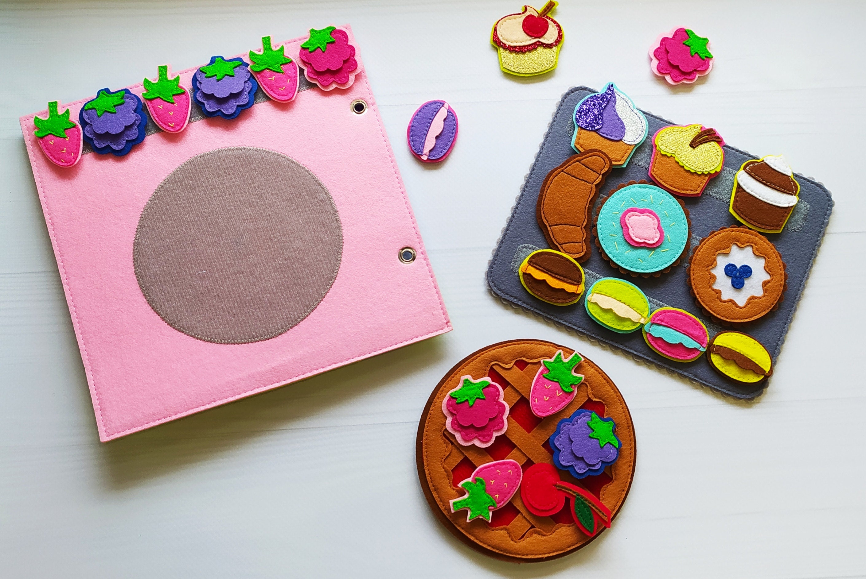 Kitchen felt quiet book pattern pdf Cooking Felt book Etsy