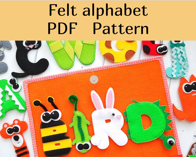 felt alphabet pattern for toddler first montessori