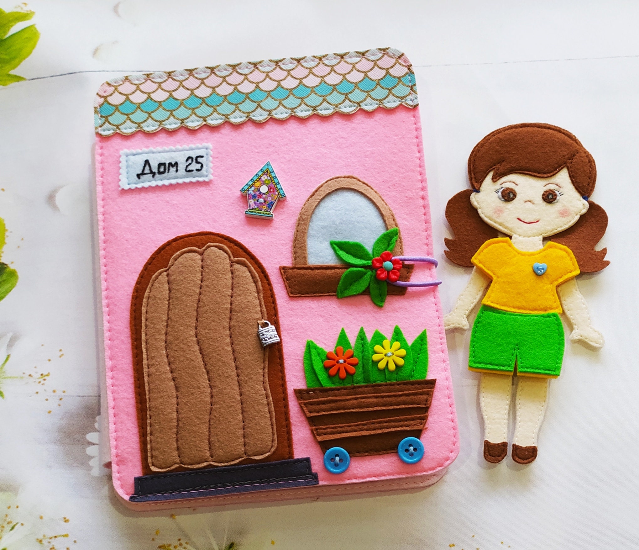 Doll House activity book PDF pattern quiet book DIY Etsy