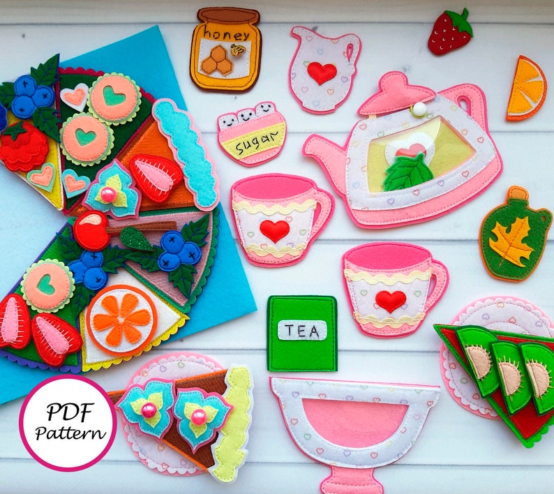 Cooking Quiet book pattern Kitchen Felt book tutorial Busy Etsy