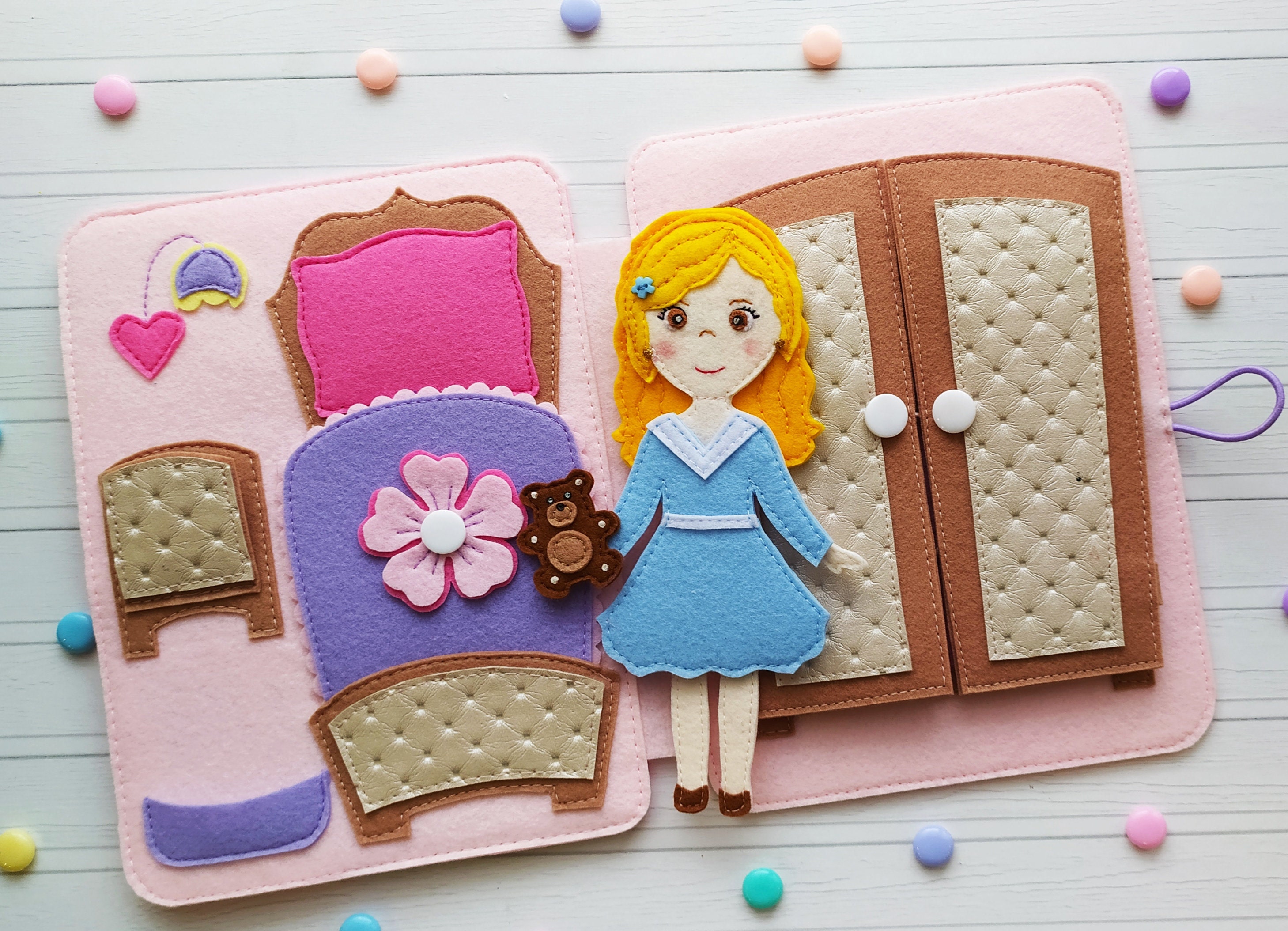 Dollhouse Quiet book pattern pdf Felt doll Pattern with Etsy