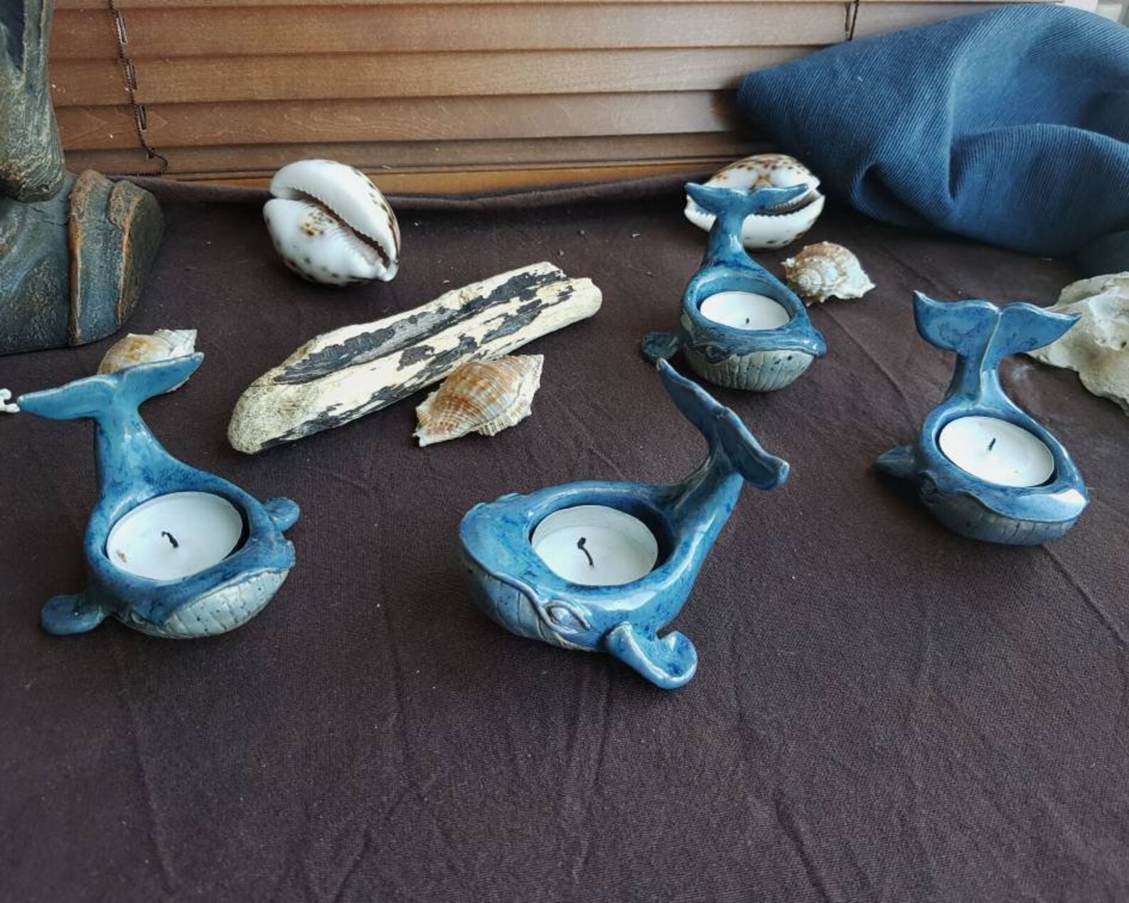 Whale candle holder Tea light candle holder Ceramic whale Etsy