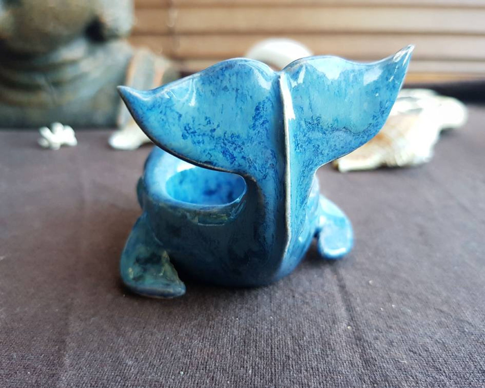 Whale candle holder Tea light candle holder Ceramic whale Etsy