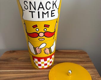 蓋付きスタッキング式ネストスナックボウルセット、シェフが考案したナッツとキャンディー用、キッチュなラッカーウェア、1970年代、ヴィンテージキッチン