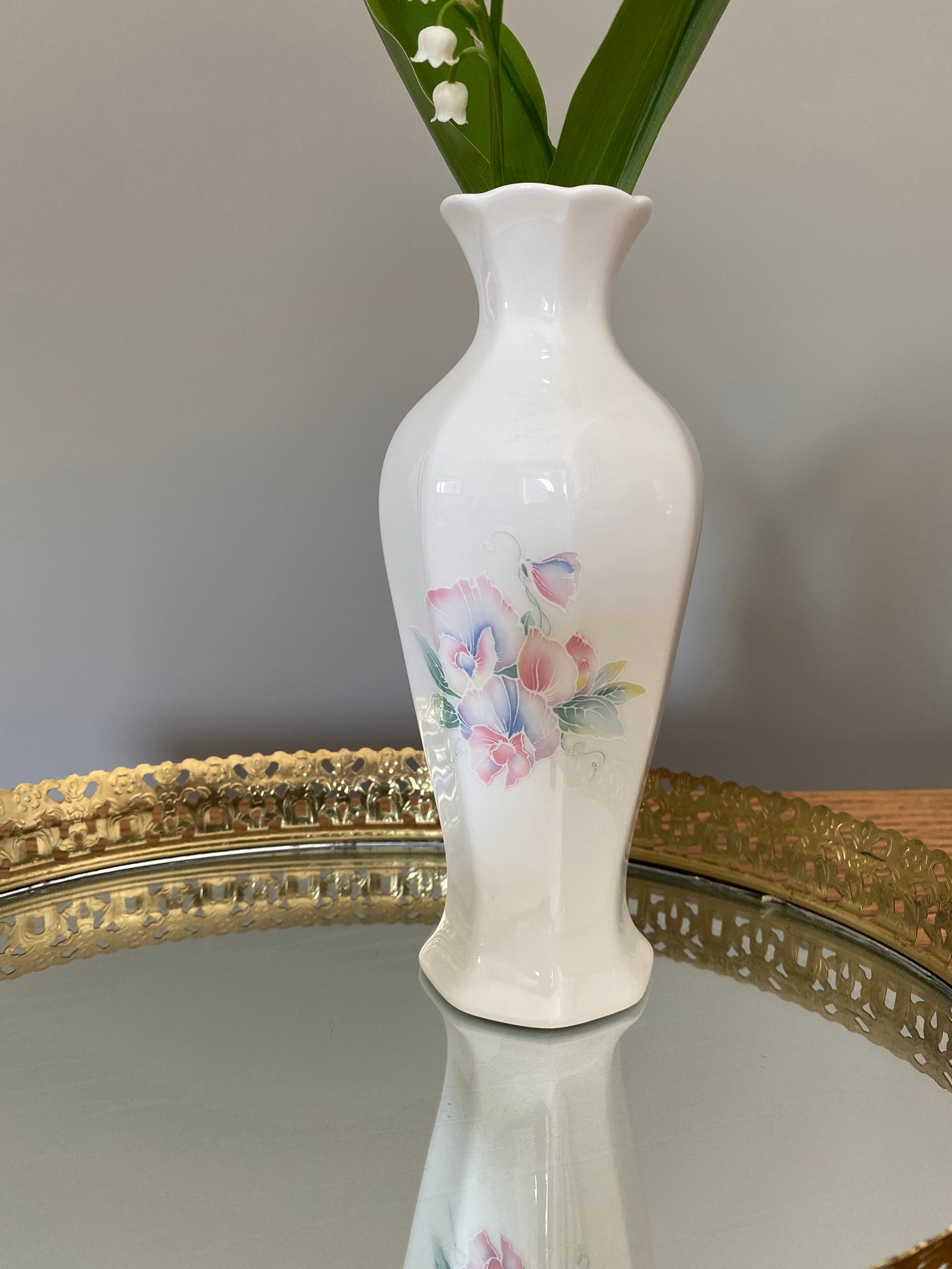 Aynsley　花瓶 AYNSLEY 中国製花瓶、イギリス製、LITTLE SWEETHEART パターン、6 面